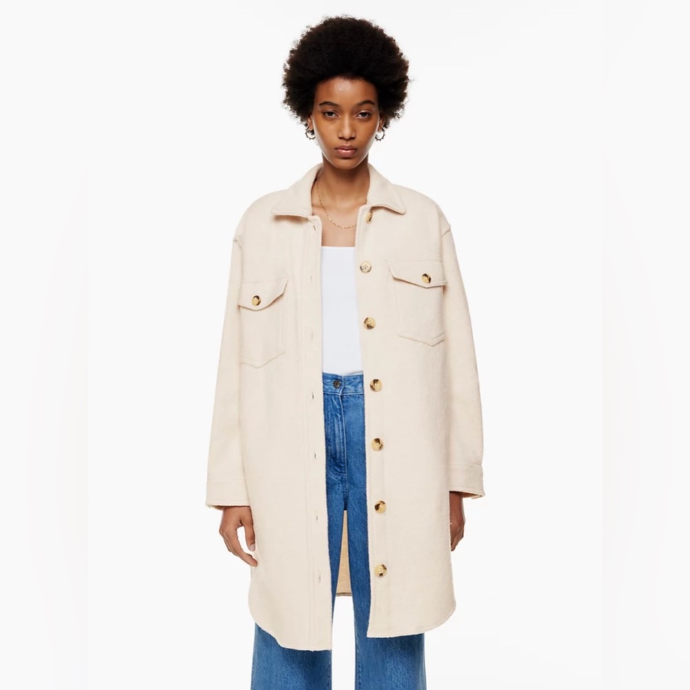 Aritzia Wilfred The Ganna Merino Wool Shirt Jacket Shacket